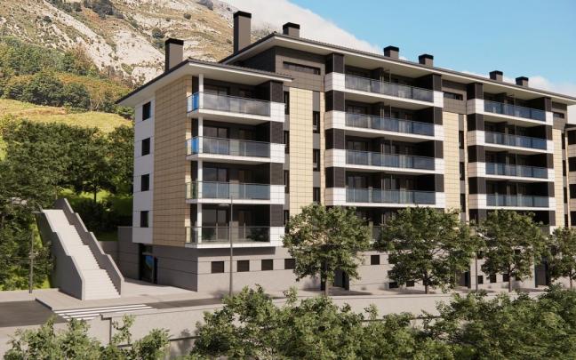 Recreación del proyecto de Santutxu, que contempla la construcción de 10 viviendas de protección oficial y 18 tasadas.