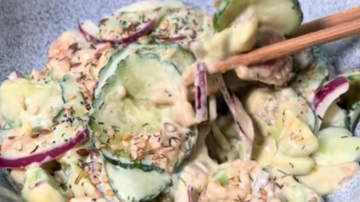Ensalada viral de pepino