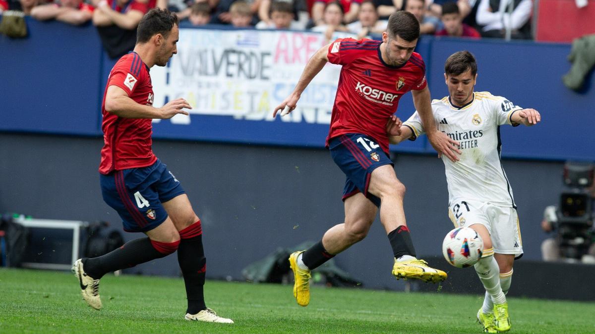 Jesús Areso en imagen en el Osasuna-Real Madrid de la temporada pasada. Foto: PATXI CASCANTE