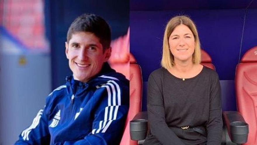 Aitor Ugalde y Aurora Fid, nutricionistas de Osasuna y Eibar respectivamente.