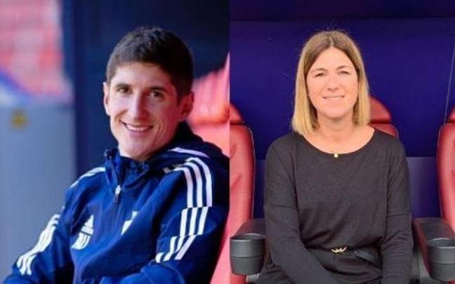 Aitor Ugalde y Aurora Fid, nutricionistas de Osasuna y Eibar respectivamente.