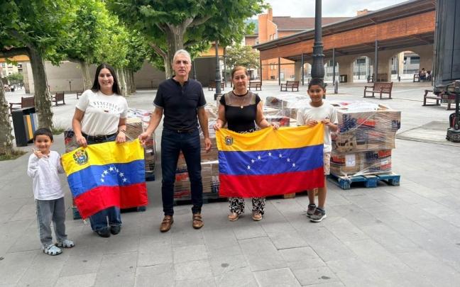 Ayuda enviada a Venezuela desde Lazkao.