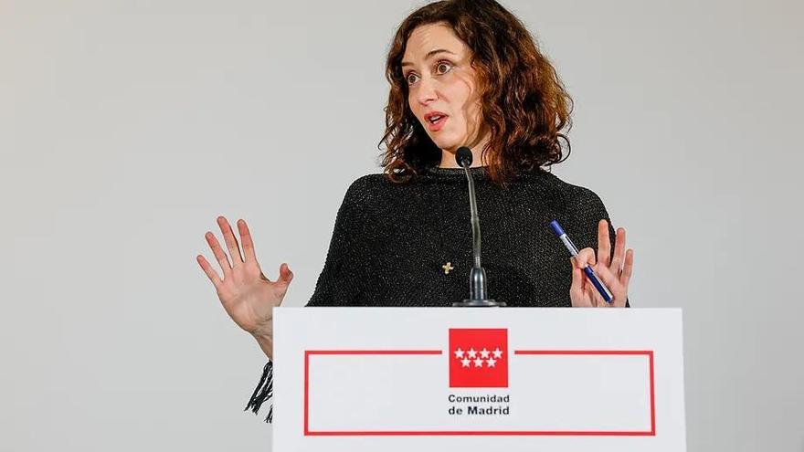 Ayuso, este jueves durante un acto en el Jardín Botánico de Madrid.