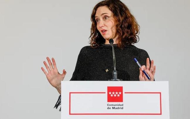 Ayuso, este jueves durante un acto en el Jardín Botánico de Madrid.