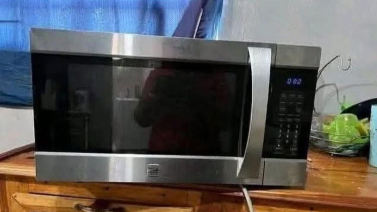 El microondas puesto a la venta.