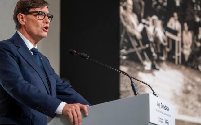 El president de la Generalitat, Salvador Illa, durante el inicio del Any Tarradellas.