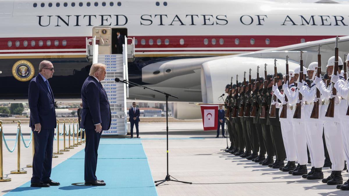 El presidente de EEUU, Donald Tump, a su llegada a Ankara