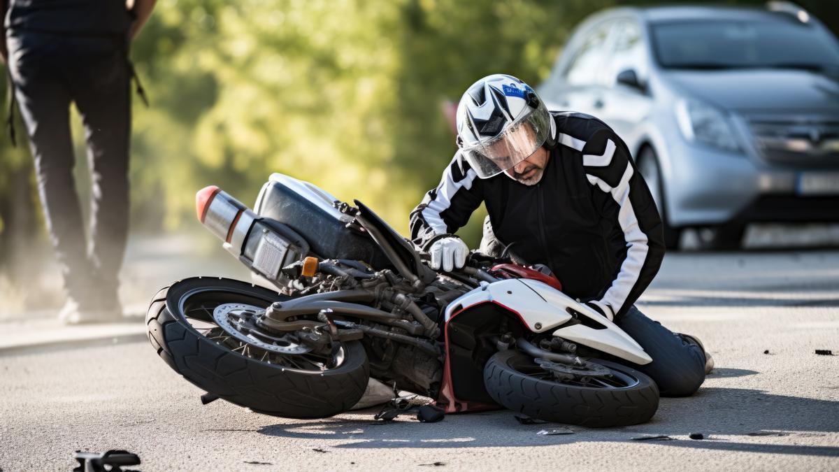 Un accidente de moto.