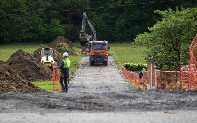 Obras del Tren de Alta Velocidad en Euskadi.