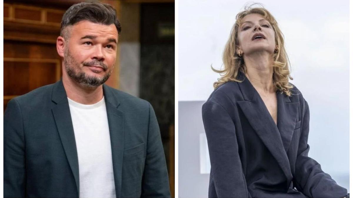 Gabriel Rufián y Najwa Nimri.