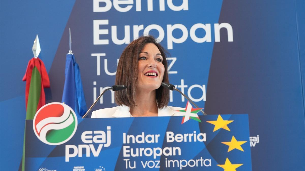 La candidata del PNV a las elecciones europeas, Oihane Agirregoitia.
