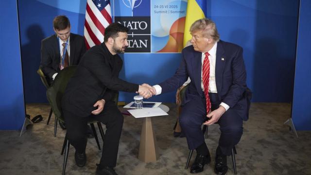El presidente de Ucrania, Volodimir Zelenski, y su homólogo estadounidense, Donald Trump, el pasado 25 de junio durante la cumbre de la OTAN. / EP El presidente de Ucrania, Volodimir Zelenski, y su homólogo estadounidense, Donald Trump, el pasado 25 de junio durante la cumbre de la OTAN.