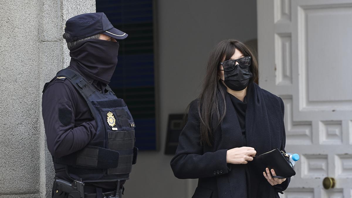 La expareja de Ábalos, Jéssica Rodríguez, a su salida del Tribunal Supremo.