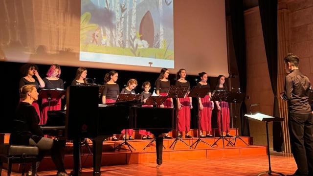 Voces infantiles de Ganbara en un concierto.