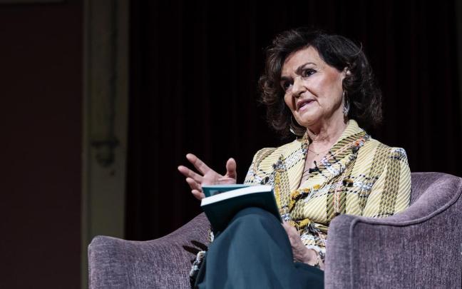 Carmen Calvo, este miércoles.