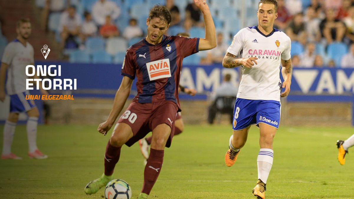 Unai Elgezabal en uno de sus primeros partidos con el Eibar. SD EIBAR