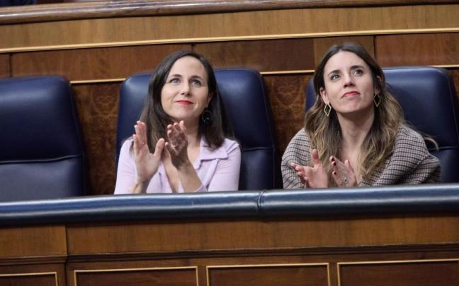 Ione Belarra e Irene Montero en el Congreso. Ione Belarra e Irene Montero en el Congreso.