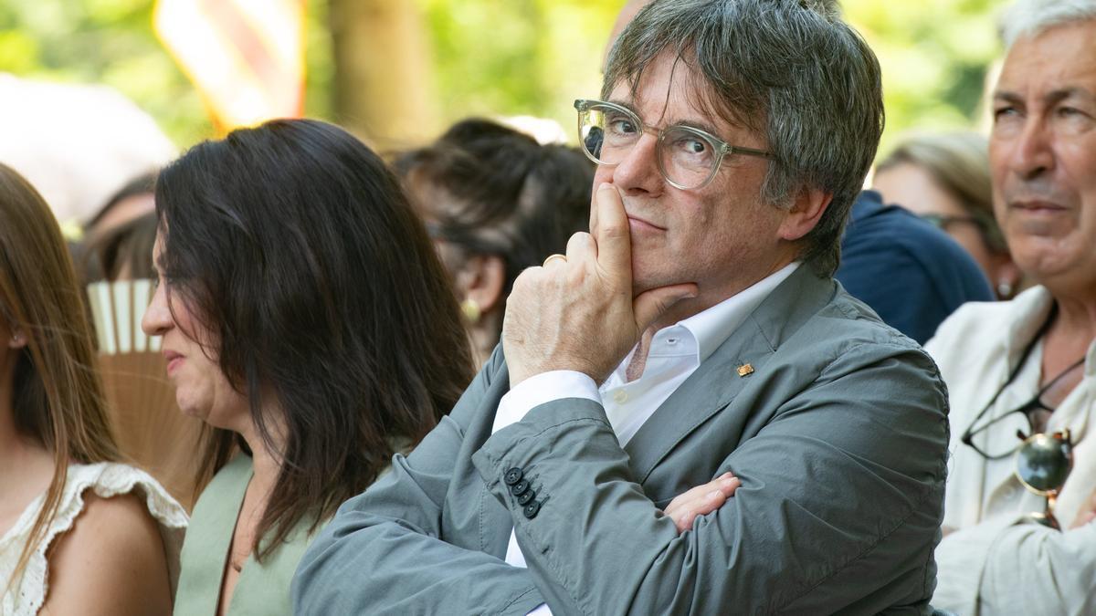 Puigdemont, en el acto en Amélie-les-Bains-Palalda.