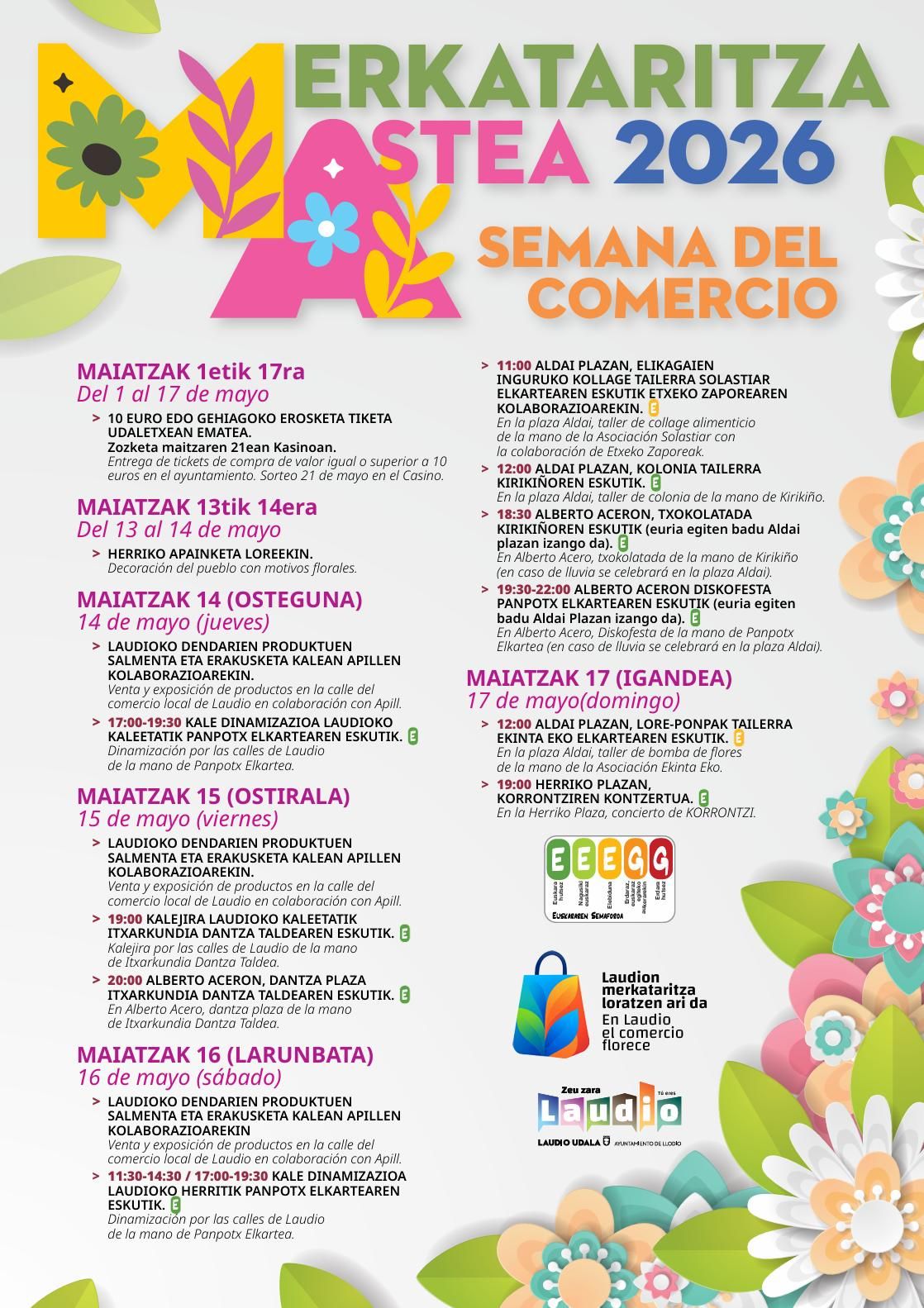 Programa de la II Semana del Comercio de Laudio
