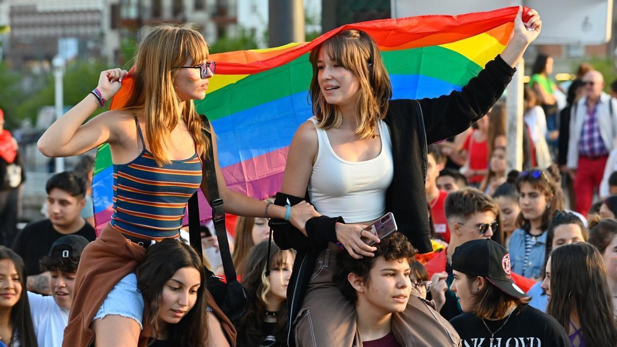 Manifestación a favor del colectivo LGTBIQ+.