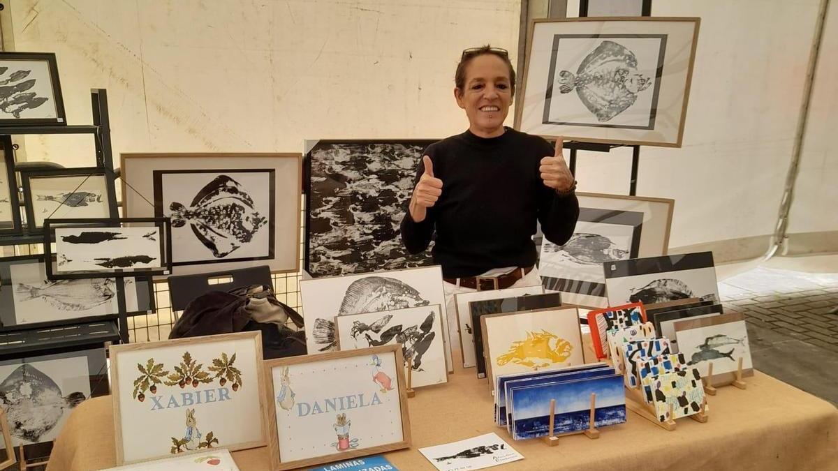 Almudena Echevarría, artista polivalente dedicada a la técnica del ‘Gyotaku’.