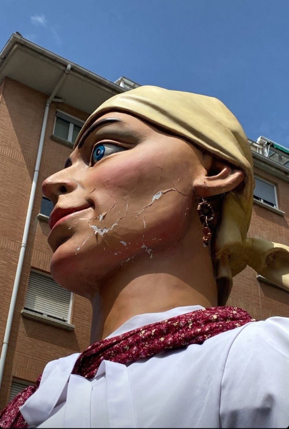 Así ha quedado la giganta 'Runa' tras el golpe.