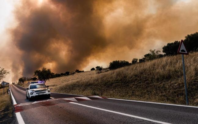 Incendio en San Martín de Valdeiglesias, Madrid.