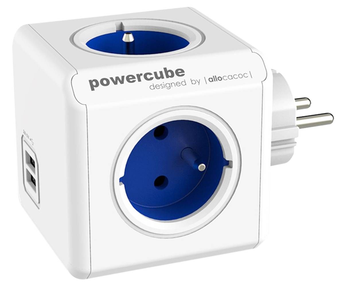 Base múltiple de 4 enchufes de Leroy Merlin.