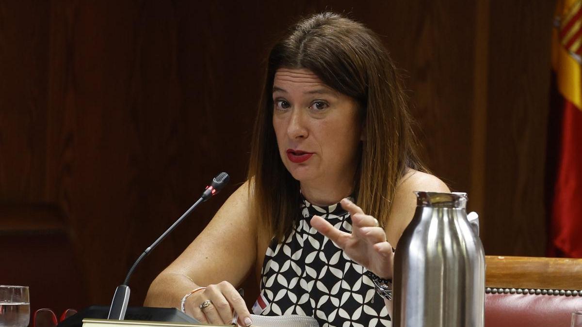 La exmilitante del PSOE Leire Díez en la comisión que investiga el 'caso Koldo' en el Senado.