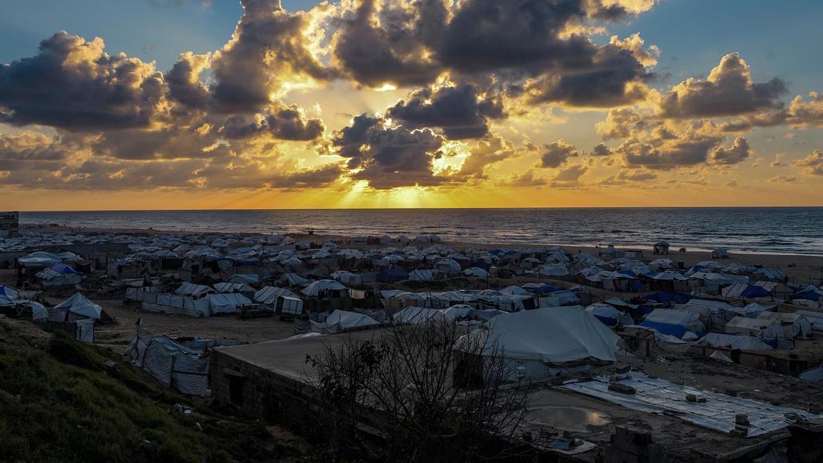 Palestinos desplazados.