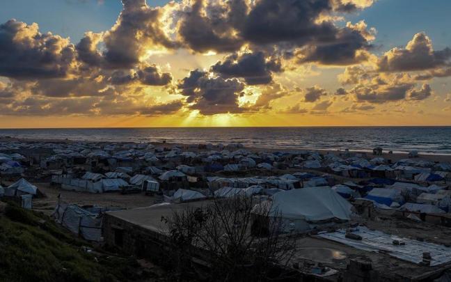 Palestinos desplazados.