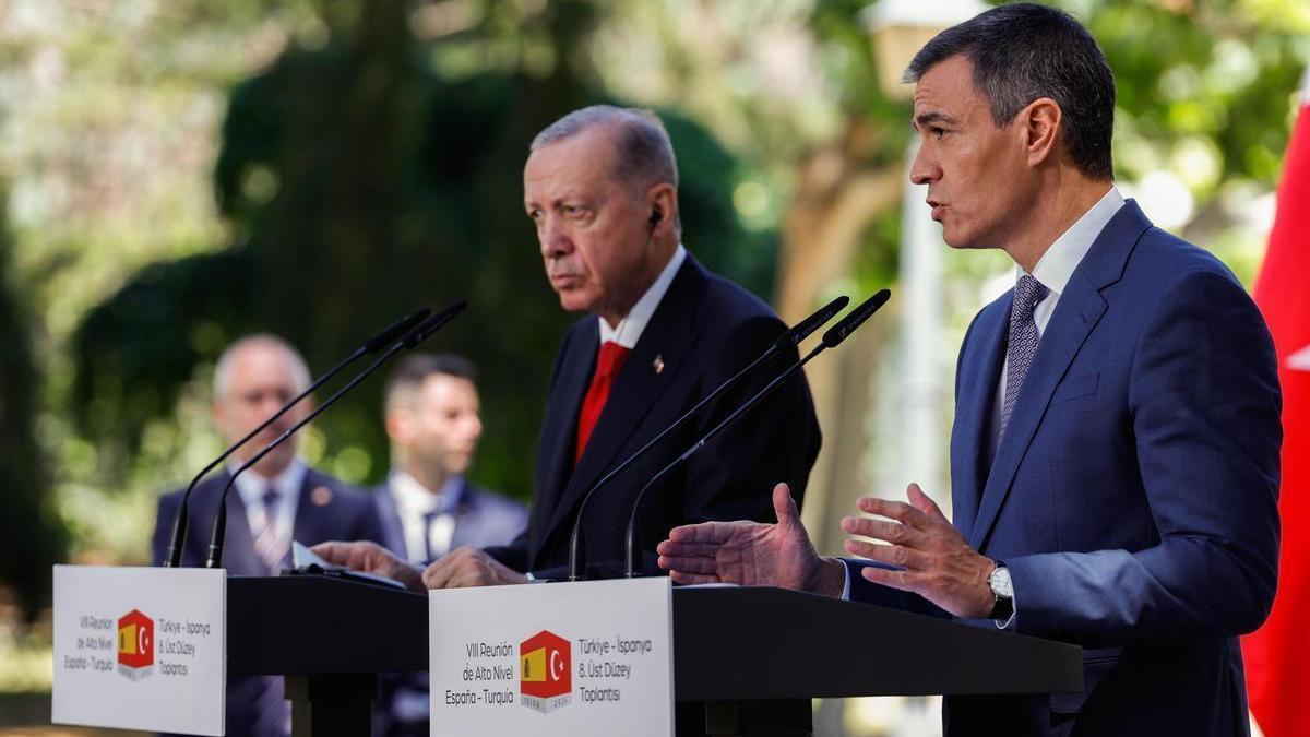 Rueda de prensa Pedro Sánchez y Recep Tayyip Erdoğan en la Moncloa.