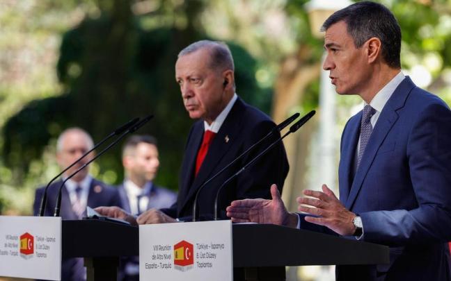 Rueda de prensa Pedro Sánchez y Recep Tayyip Erdoğan en la Moncloa.