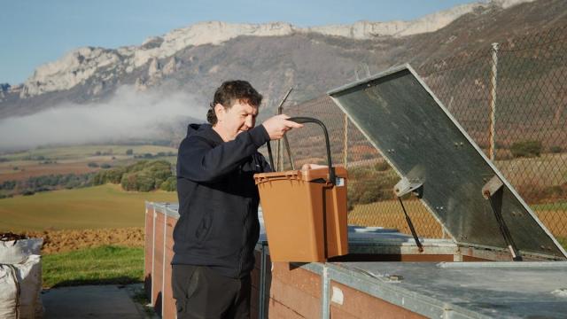 Zona de compostaje comunitario en Rioja alavesa