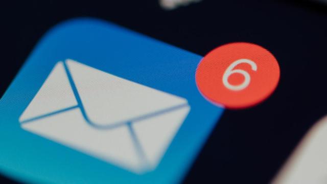 Aplicación de correo electrónico teléfono móvil