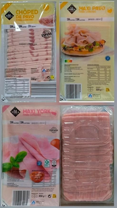 Algunos de los productos cárnicos loncheados con listeria retirados.