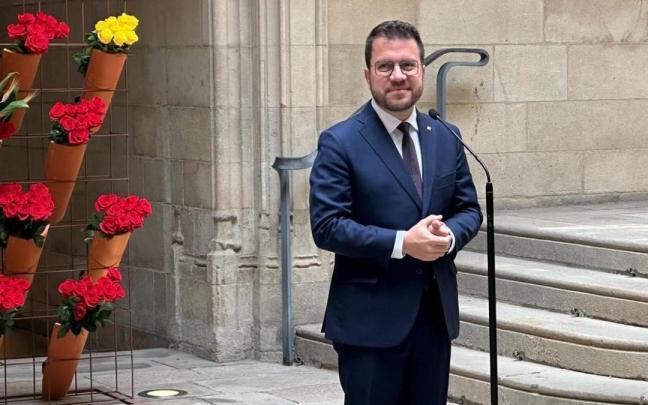 Pere Aragonès, ayer en el Palau de la Generalitat. / EUROPA PRESS Pere Aragonès, ayer en el Palau de la Generalitat.