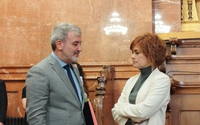 El alcalde de Barcelona, Jaume Collboni, y la líder de ERC, Elisenda Alamany en una imagen de archivo.