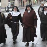 Las exmonjas de Belorado a su llegada al juzgado en Bilbao
