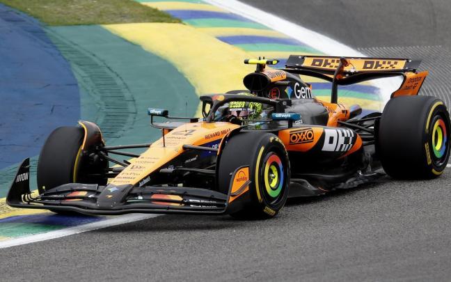 Lando Norris, en acción durante el Gran Premio de Sao Paulo.