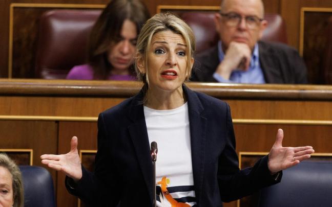 La vicepresidenta segunda del Gobierno español, Yolanda Díaz, en el Congreso. La vicepresidenta segunda del Gobierno español, Yolanda Díaz, en el Congreso.