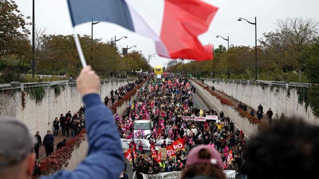 Imagen de una protesta en París.