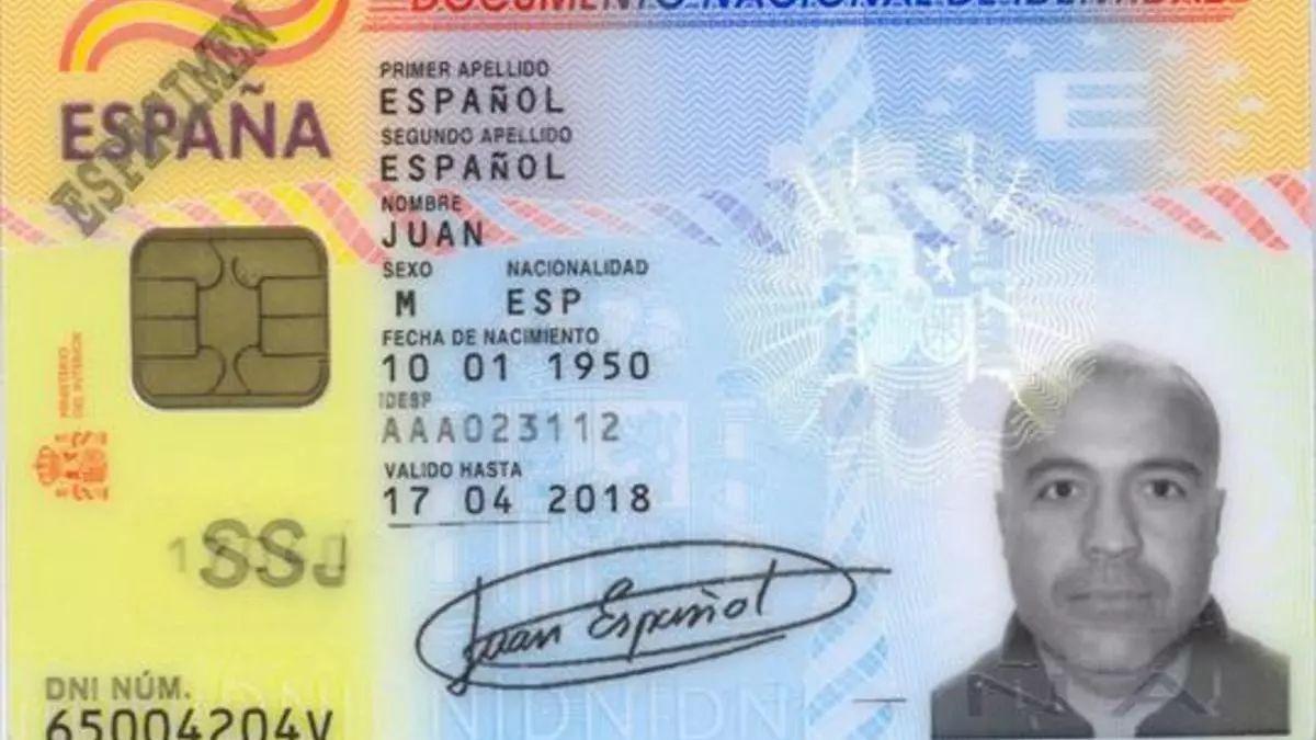 Un DNI con fecha de caducidad.