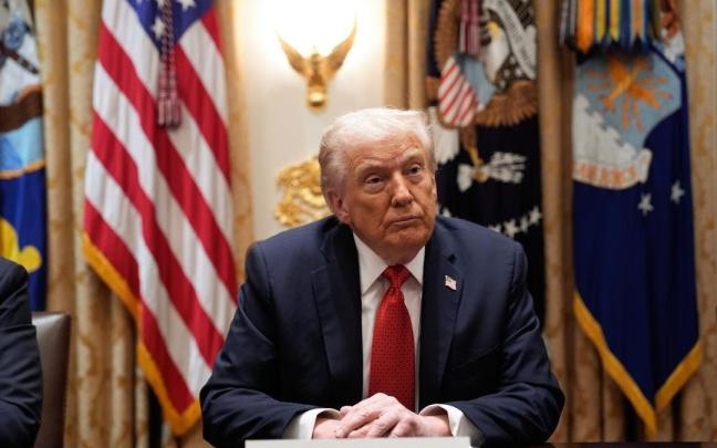 Donald Trump durante su encuentro en la Casa Blanca con el primer ministro australiano Anthony Albanese.