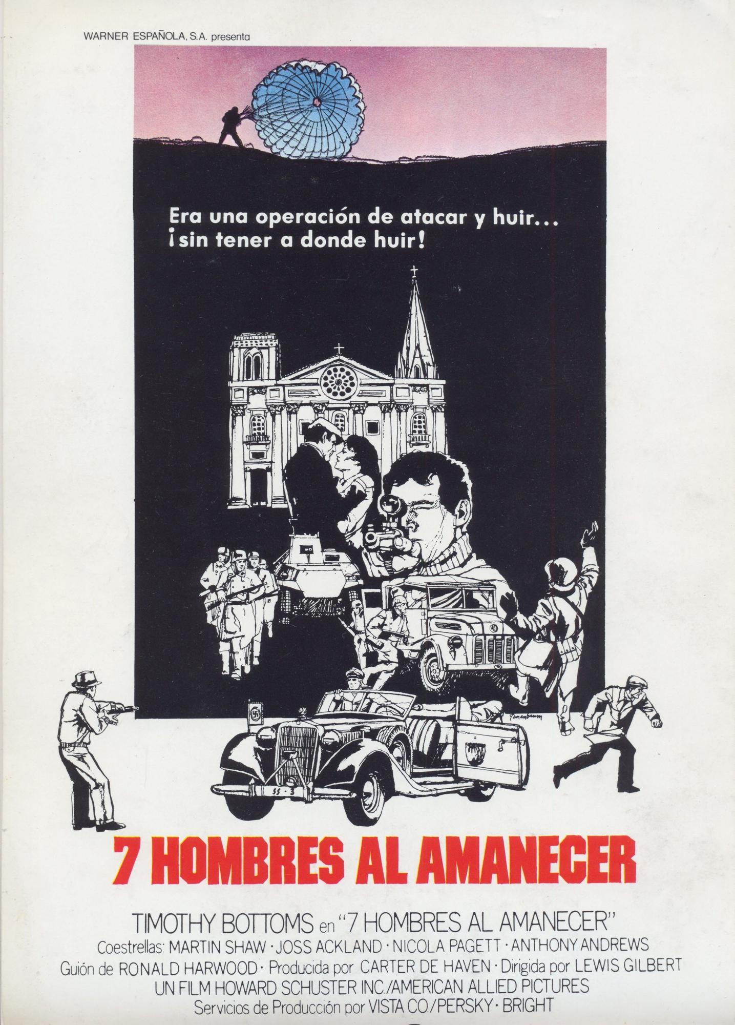 Cartel de la película '7 hombres al amanecer'.