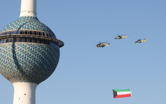 Imagen de archivo de varios helicópteros de la Fuerza Aérea de Kuwait.