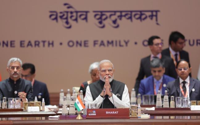 El primer ministro de la India, Narendra Modi, en la cumbre del G20. El primer ministro de la India, Narendra Modi, en la cumbre del G20.