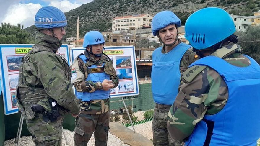 Los 'Cascos azules' de la ONU en el sur de Líbano.