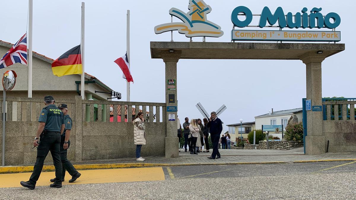 Entrada al camping de O Muiño, en la localidad pontevedresa de Oia, donde la víctima fue asesinada.