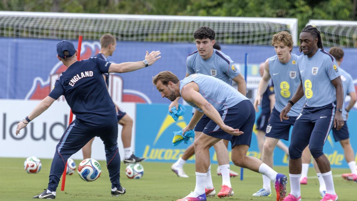 Imagen de un entrenamiento de la selección inglesa.
